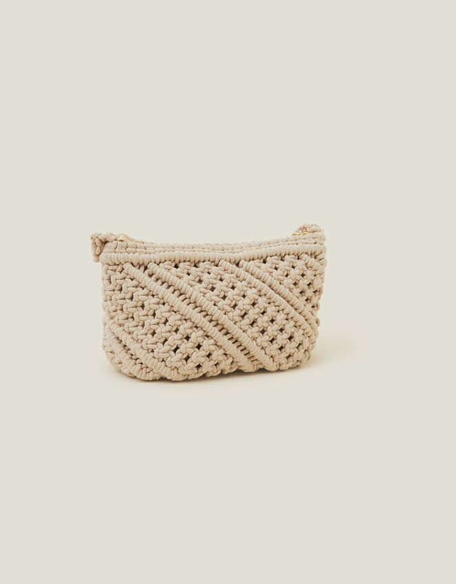 Macrame Cross-Body Bag, Cream (CREAM), large