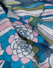 Geometric Floral Scarf, , large