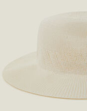 Packable Fedora, White (WHITE), large