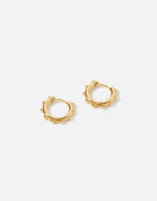 14ct Gold-Plated Bobble Huggie Hoops, , large