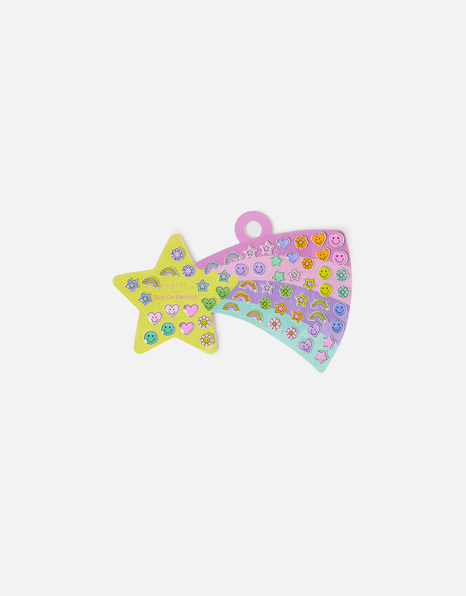 Girls Shooting Star Stick-On Earrings, , large