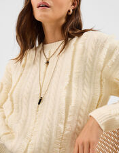 Layered Key Charm Necklace, , large