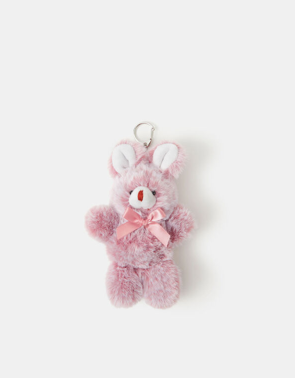 Girls Faux Fur Bunny Bag Charm, , large