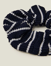 Ribbed Stripe Hair Scrunchie, , large