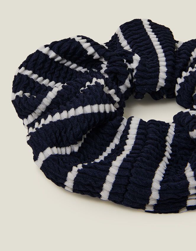Ribbed Stripe Hair Scrunchie, , large