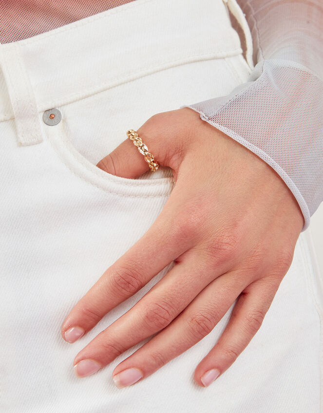 Textured Circles Rings, Gold (GOLD), large