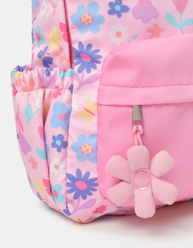 Girls Floral Print Backpack , , large