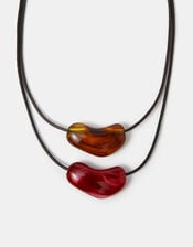 2-Pack Pebble Pendant Cord Necklace, , large