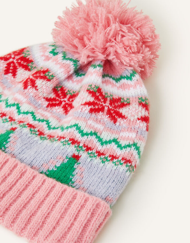 Christmas Fair Isle Beanie Hat, Multi (BRIGHTS-MULTI), large