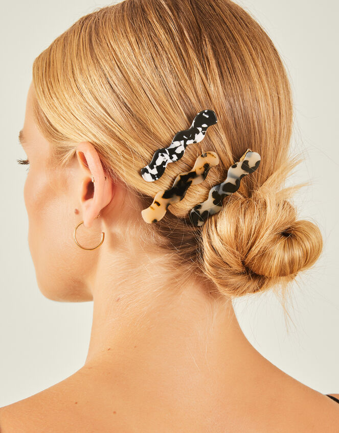 3-Pack Wiggle Resin Hair Clips, , large