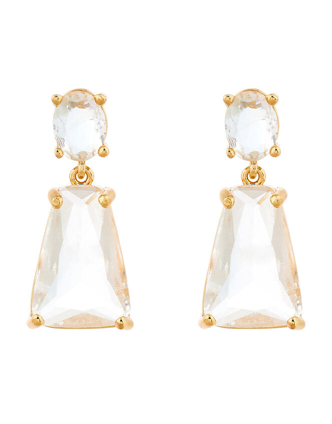 Bridal Kylie Sparkle Drop Earringss, White (CRYSTAL), large