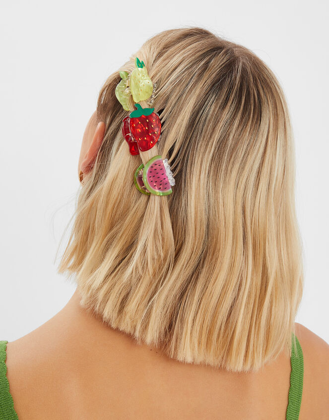 3-Pack Mini Fruit Claw Clips, , large