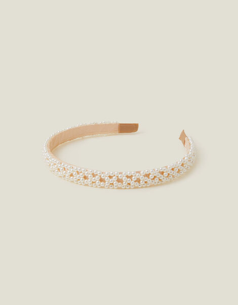 Girls Pearl Headband, , large