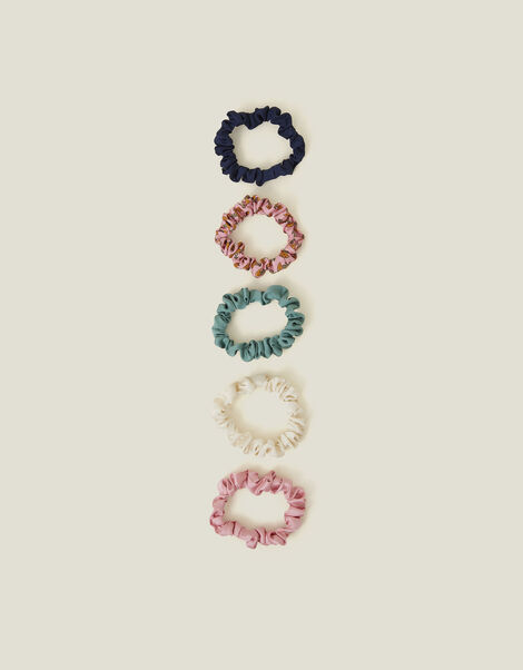 5-Pack Mix Skinny Hair Scrunchies, , large