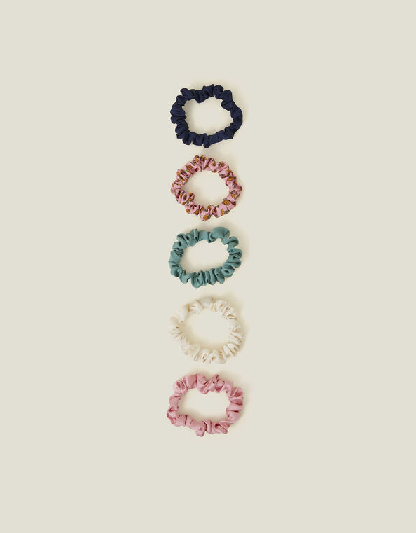5-Pack Mix Skinny Hair Scrunchies, , large