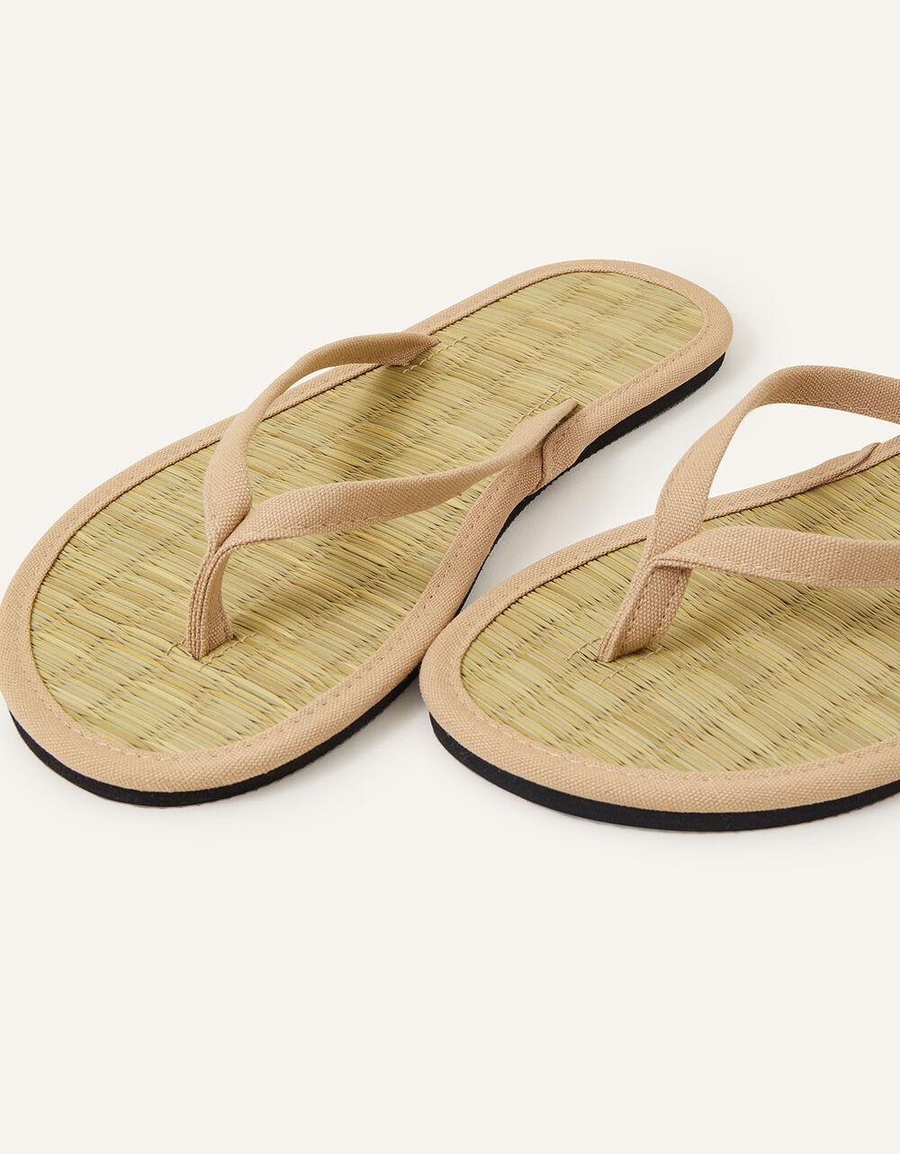 Plain Seagrass Flip Flops Nude Flip flops Accessorize UK