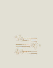 3-Pack Flower Hair Pins, , large