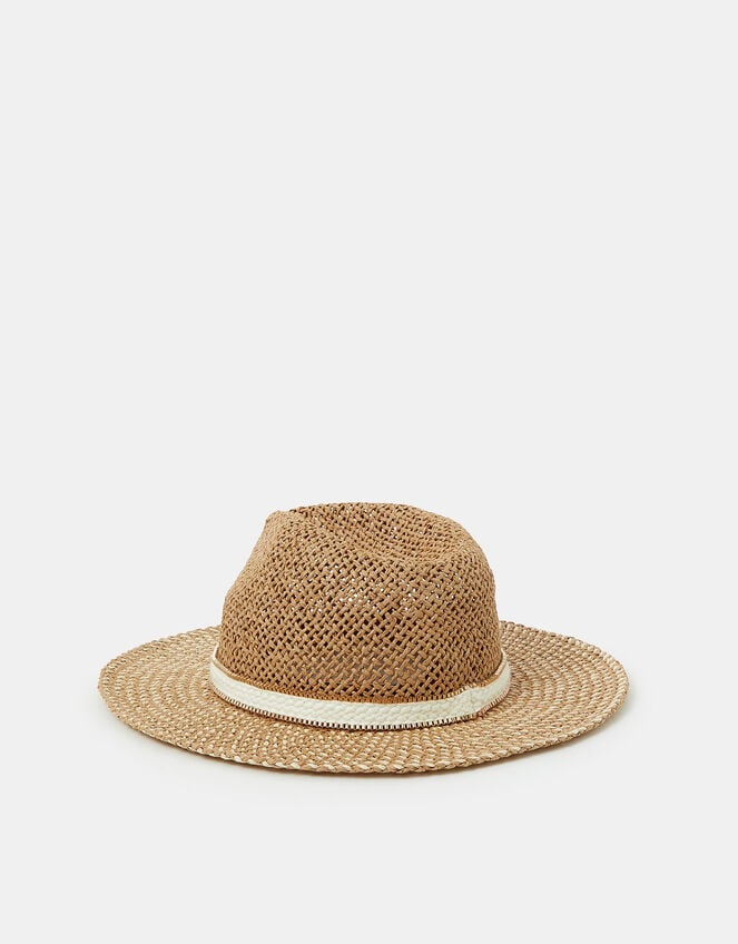 Chain Trim Fedora Hat, , large