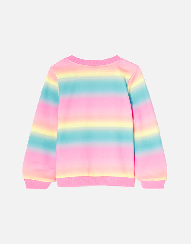 Girls Rainbow Ombre Sweatshirt, Multi (BRIGHTS-MULTI), large