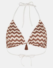 Crochet Tassel Bikini Top, Natural (NATURAL), large