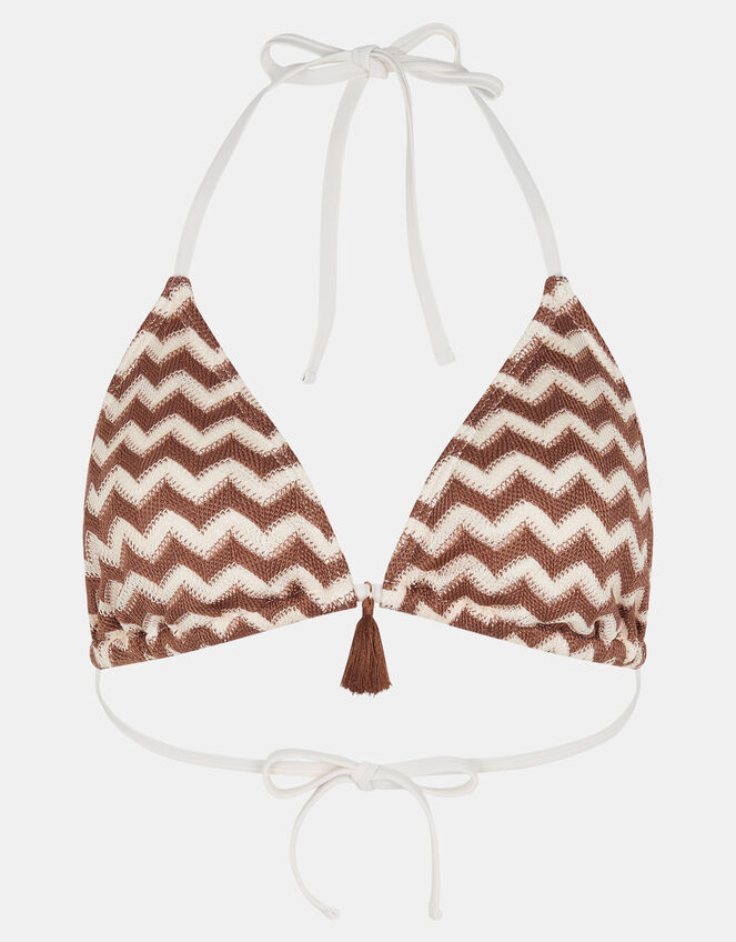 Crochet Tassel Bikini Top, Natural (NATURAL), large