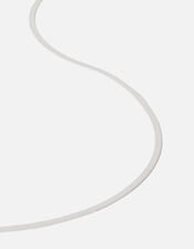 Sterling Silver Omega Chain Necklace, , large
