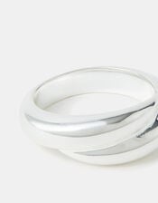 Sterling Silver-Plated Wrap Ring, Silver (ST SILVER), large