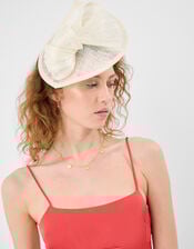 Bow Teardrop Fascinator, Ivory (IVORY), large