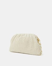 Pearl Shell Embellished Clutch Bag, , large