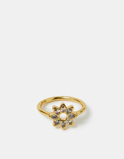 14ct Gold-Plated Sparkle Star Ring, Gold (GOLD), large