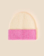 Colourblock Beanie, Pink (PINK), large