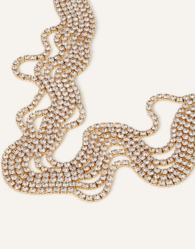 Layered Crystal Cupchain Necklace, , large