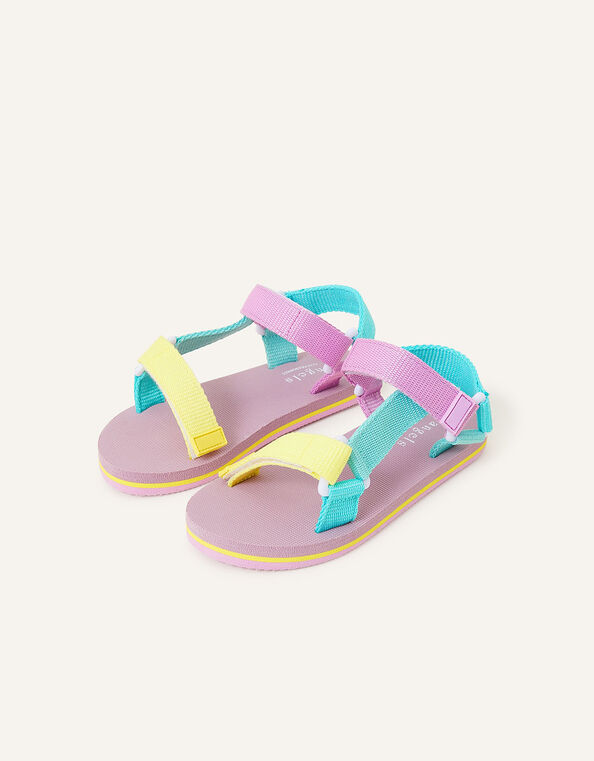 Colour Block Trekker Sandals, Multi (BRIGHTS-MULTI), large
