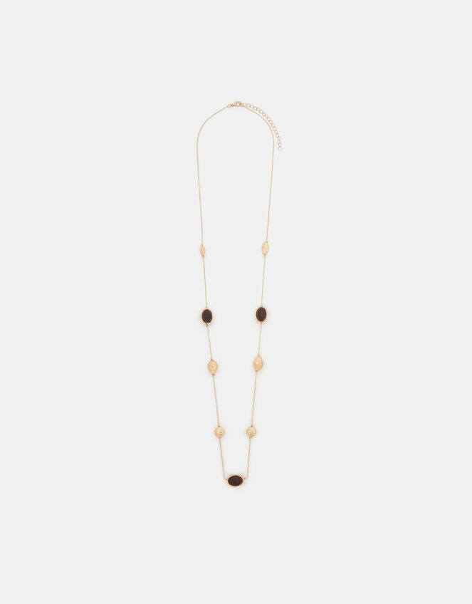 Resin Stone Station Necklace, , large
