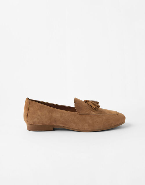 Suede Loafers Tan | Flat shoes | Accessorize UK