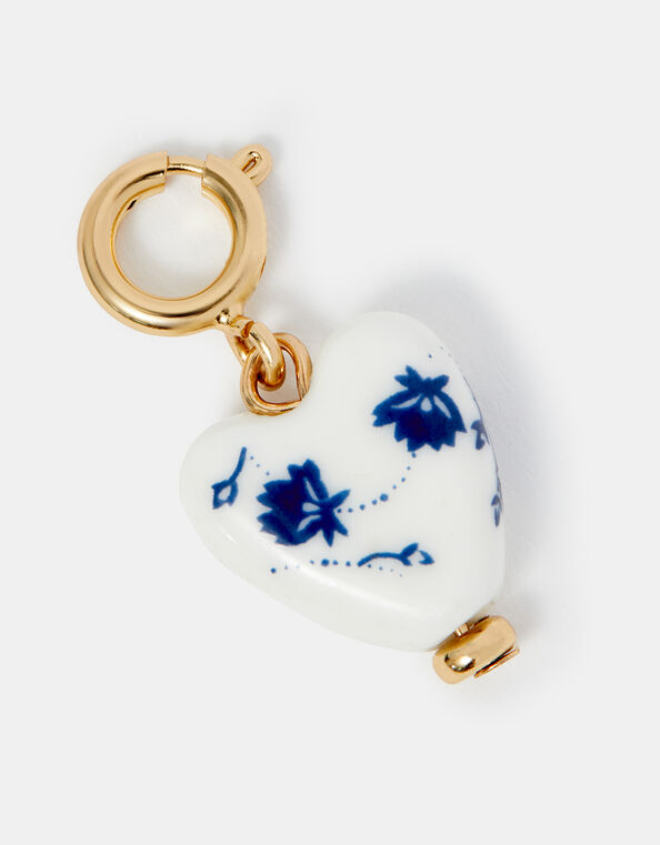 Floral Heart Jewellery Charm, , large