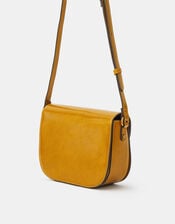 Patent Crossbody Bag, Yellow (OCHRE), large
