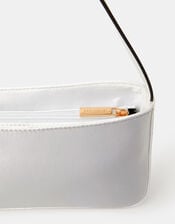 Satin Shoulder Bag, Ivory (IVORY), large