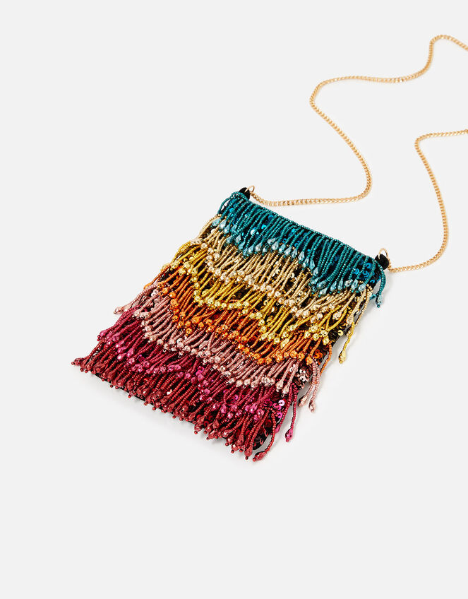 Rainbow Tassel Phone Pouch, , large