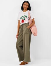 Cherry Slogan T-Shirt, White (WHITE), large