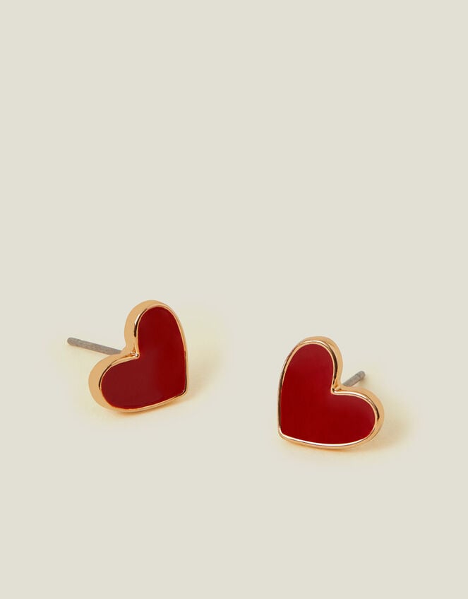 Heart Stud Earrings, , large