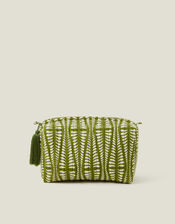 Large Quilted Block Print Washbag, , large