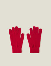 Super-Stretchy Touchscreen Gloves, Red (RED), large