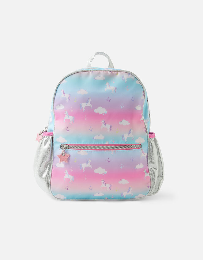 Girls Unicorn Print Backpack, , large