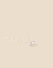 Sterling Silver Sparkle Pendant Necklace, , large