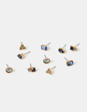 5-Pack Gemstone Stud Earrings, , large