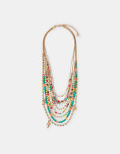 Bead Charm Layered Necklace, , large