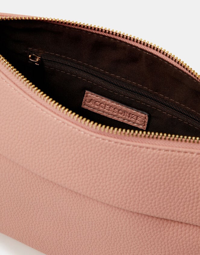 Zip Front Crossbody Bag, Pink (PINK), large
