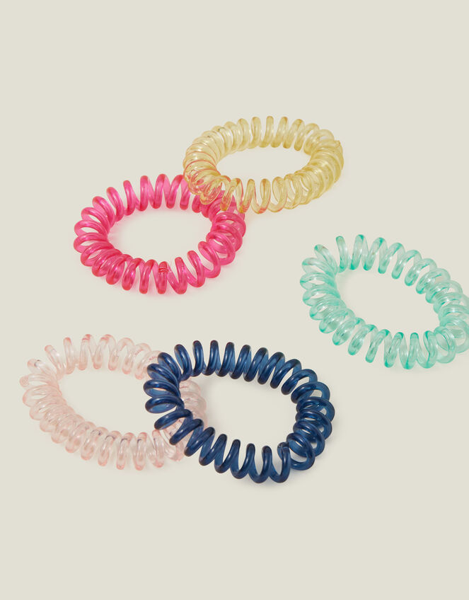 5-Pack Girls Spiral Hairbands, , large