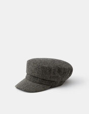 Herringbone Baker Boy Hat, , large
